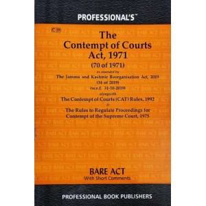 Professional's Contempt of Courts Act, 1971 Bare Act 2021